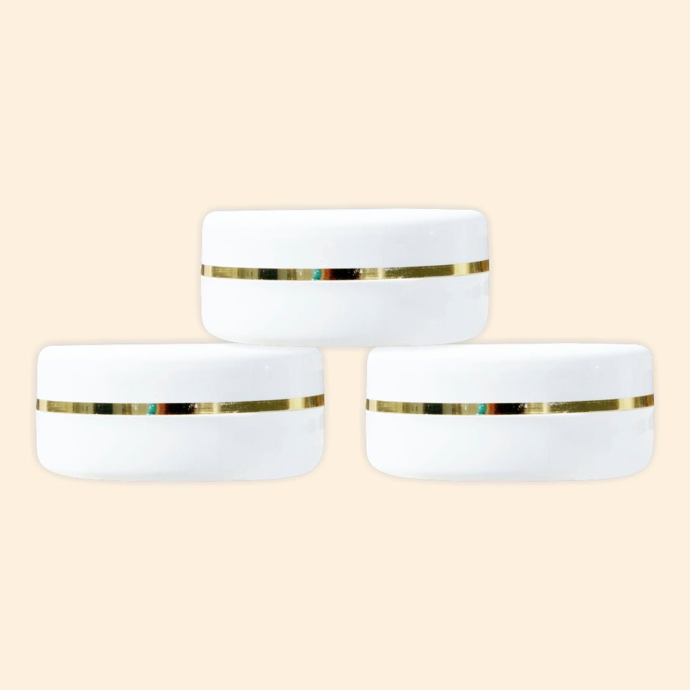 shoprythmindia Cosmetic Jar MYOC White Plastic Jar with Dome Lid 50gm (1.7 Oz) Reusable Make-up Cosmetic Jars Empty Face Cream Eye Shadow Lip Balm shoprythmindia Cosmetic Jar MYOC White Plastic Jar with Dome Lid 50gm (1.7 Oz) Reusable Make-up Cosmetic Jars Empty Face Cream Eye Shadow Lip Balm